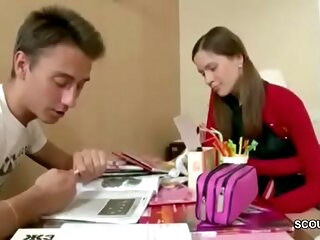 Petite Sister Seduce to Fuck and Facial by Step-brother
