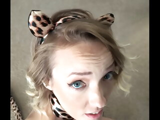 Wife enjoying her leopard print costume